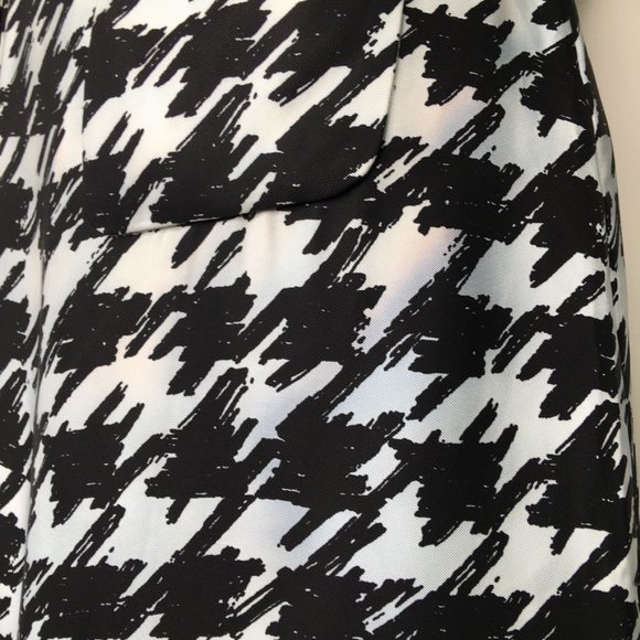 Kate Spade Women's Houndstooth Sheath Mini Dress Short Sleeve Size 0 Bla… - Picture 9 of 16